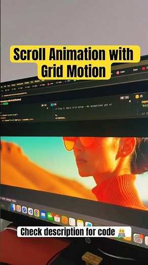 Scroll Animation with Grid Motion #htmlcss #frontendcourse #animation