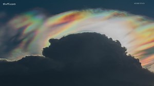 What are those rainbow-like features we see in the sky?