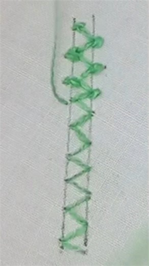 hand embroidery 🪡 simple border line design #art