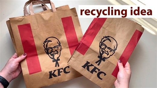 KFC Paper Bag Upcycle – Easy DIY Paper Craft Idea