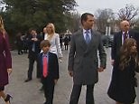 The Trump family and dignitaries arrive for inauguration