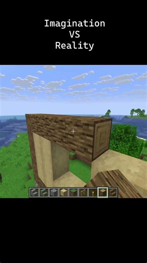 Imagination VS Reality Building a Cozy Cottage in Minecraft #minecraftbuilding #minecraftmemes