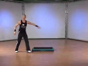 Step aerobics choreography with breakdown