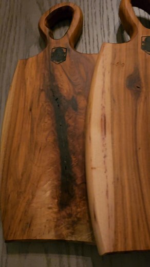 🎲 Bunco, Boards & Bad Decisions 🎲 When the neighborhood Bunco ladies start rolling dice, we start polishing our wood. 😉 What began as “a few quick party gifts” turned into late nights, long hours, and one very questionable relationship between a man, his sander, and a pile of hickory. The lone elf in this workshop ran on caffeine, chaos, and poor life choices—but somehow, against all odds (and OSHA recommendations), we delivered. Between the splinters, the pinch points, and a few “did that bl