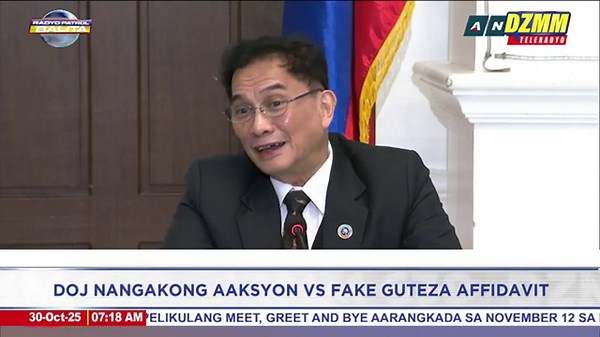 DOJ vows probe on alleged fake notary of Guteza’s affidavit | Radyo Patrol Balita (30 October 2025)