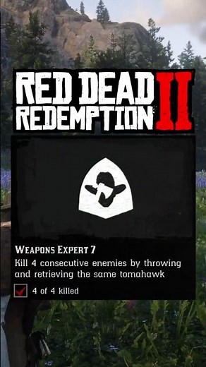 Kill 4 Consecutive Enemies While Throwing The Same Tomahawk | WEAPONS EXPERT 7 TIPS! #RDR2 #Shorts