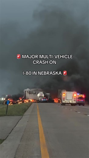 A major crash involving numerous semi-trucks has shut down a large section of Interstate 80 near Ogallala, Nebraska. 📍 Location: I-80 Mile Markers 118–121, west of Ogallala, Nebraska 🔥 Initial reports indicate that 12–15 semi-trucks may be involved. 🔥 Emergency crews reported a vehicle fire at the scene. 🚑 Rescue operations were underway, and authorities reported possible entrapment. ⚠️ Significant delays and road closures remain in the area. All drivers are urged to use extreme caution. Wea
