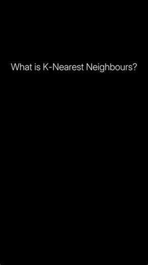 K-Nearest Neighbours (KNN) is a straightforward and intuitive supervised learning algorithm that makes predictions by comparing new data points to the most similar existing ones. It works for both classification and regression. Picture a scatter plot filled with red and blue points, each representing a different class. When a new point arrives, and you want to determine its class, KNN checks the K closest points to it - where K is a hyperparameter you choose. For example, if you look at the 3 ne