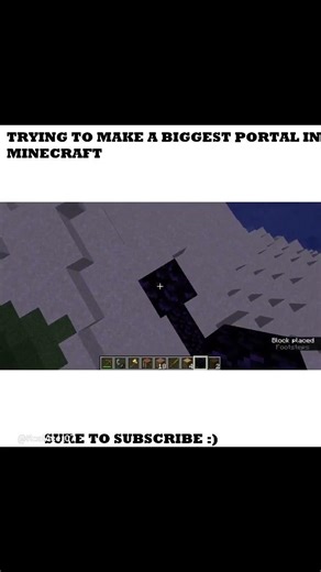 TRYING TO MAKE A BIGGEST PORTAL IN MINECRAFT #youtubeshorts #minecraft #shorts