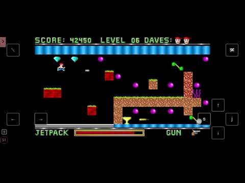 Dangerous Dave full gameplay(Win with exploring 3 Warp Zones)