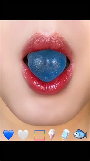 Wardhani Eating on Instagram: "ASMR Cool Tone Emoji Eating Sounds 💙🍦 | Soft & Relaxing"