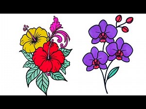 ASMR Coloring with Markers beautiful flowers 🌸 | Relaxing Sounds for Calm & Focus