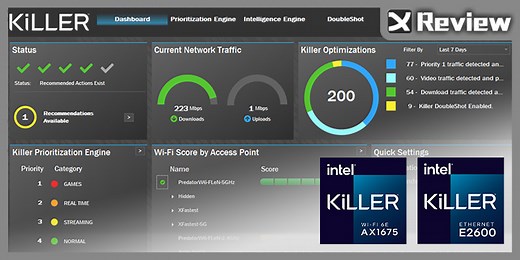 Intel KiLLER Performance Suite 殺手級遊戲封包優化, Smart AP 連線, DoubleShot Pro