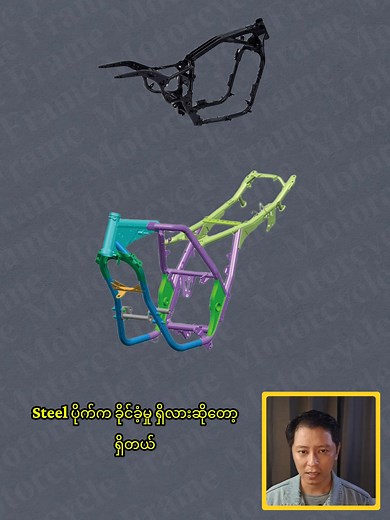 Motorcycle Frame များ 2. Cradle Frame #motorcycleframe | Ko Peace