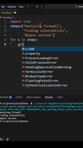 Firewall Bypass Simulator 🔥 | Ethical Python Learning Project #shorts