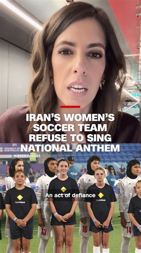 Iran's women's soccer team stayed silent while their national anthem played before a match with South Korea. Iranian journalist Raha Pourbakhsh told CNN that the team were notified that their phones had been tapped by the Islamic Republic. CNN's Christina Macfarlane reports. | CNN