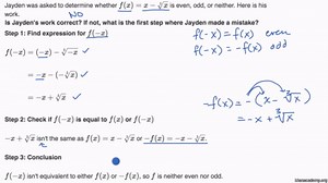 Even and odd functions: Find the mistake