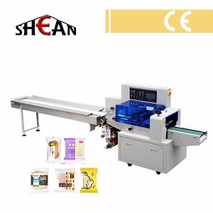 [Hot Item] Wrapper Flow Pack Machine Horizontal Packaging Machine Automatic Cookie Bread Wonton Wraps Packing Machine