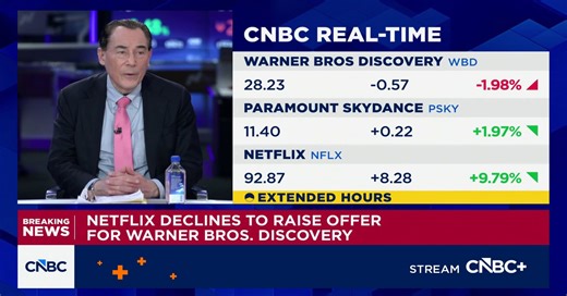 Media mogul Tom Rogers: Netflix has a great path ahead after freeing itself from Warner Bros. deal