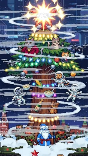 “How the USSR Stole New Year” — A One-Minute History by Kisa After the revolution, the Bolsheviks declared war on Christmas, banning trees as a religious tradition and forcing people to celebrate in secret. In 1935, Stalin abruptly changed course and restored the tree — but rebranded it: Christmas became secular New Year, the Bethlehem star became a red Soviet star, and angels were replaced with tanks and pioneers. The USSR realized it was easier to control a holiday than destroy it, creating th