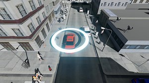 Download Aerial Drone Shot Self Driving Autopilot Autonomous Cars 4K for free
