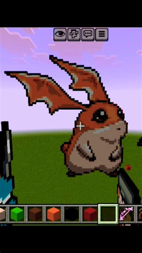 Minecraft pixel art of Pikachu #minecraft #minecraftpixelart #pikachu