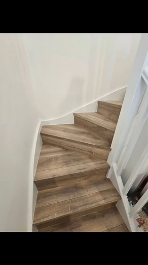 #stairs #laminateflooring #stairsrenovation #oakstairs #flooring | SF Install Stairs cladding & laminate,vinyl floors