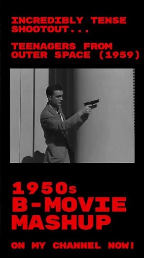 Amazing Alien Shootout from Teenagers from Outer Space (1959)