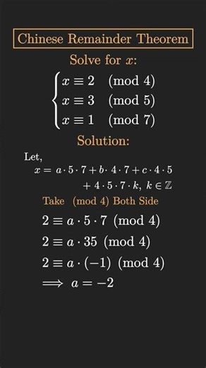 Chinese remainder theorem