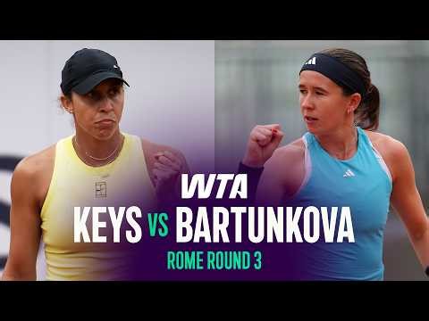 Madison Keys vs. Nikola Bartunkova | 2026 Rome Round 3 | WTA Match Highlights