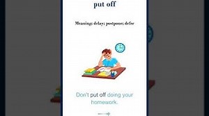 Put off meaning | put off sentences | Common English Idioms #shorts