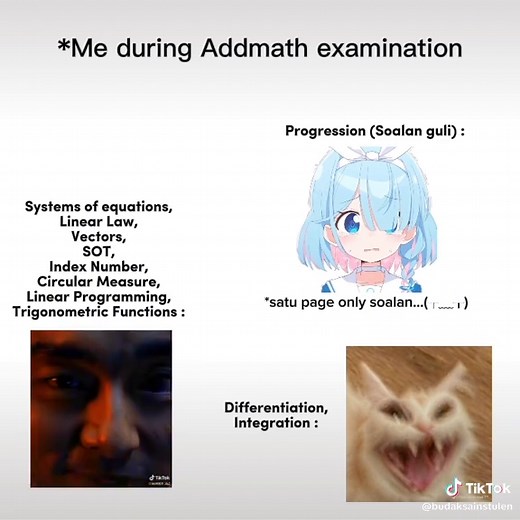 Dh lh blur bab janjang ni... tinggi plk markah dia... (⁠╥⁠﹏⁠╥⁠) #spm #spm2024 #sijilpelajaranmalaysia #sijilpelajaranmalaysia2024 #batch07 #form5 #additionalmathematics #matematiktambahan #systemofequations #sistempersamaan #linearlaw #hukumlinear #vectors #vektor #SOT #Soulutionoftriangle #penyelesaiansegitiga #indexnumber #nomborindeks #circularmeasure #sukatanmembulat #linearprogramming #pengaturcaraanlinear #trigonometricfunctions #fungsitrigonometri #differentiation #pembezaan #intergration