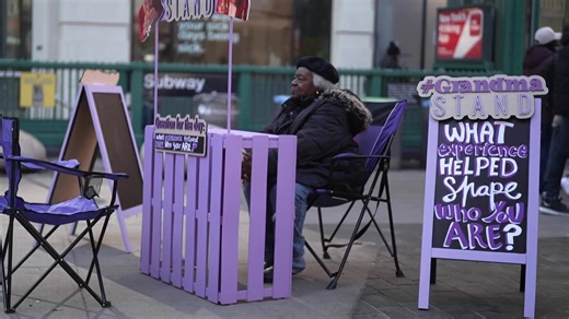 Grandma stand in NYC is helping give advice to strangers