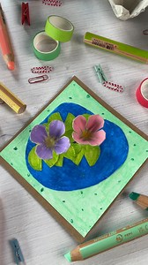 8.1K views | Pyssla med STABILO Woody!  Se när vi skapar 3D-näckrosor med papper färglagda med STABILO woody 3 in 1.✂️ ️: STABILO woody 3 in 1 #STABILO #woody #craftyideas #3Dart #paperart #creativeinspiration #colorfulcreations #artisticcrafts #diyproject | STABILO | Facebook