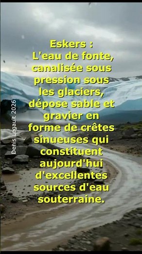 La glaciation au Québec #history #glaciation #iceage #glace #esker #eau #water