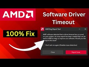 AMD Software Driver Timeout Error FIX (Working Solutions)