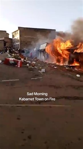 Breaking News: A fire has broken out in Kabarnet town near the National Oil area, with several business houses currently on fire. The cause of the blaze is still unknown. Emergency response teams and local residents are making efforts to contain the situation, but more help is urgently needed to prevent further damage. #viral #kalenjintiktok #kalenjintiktokers #kabarnet #baringo