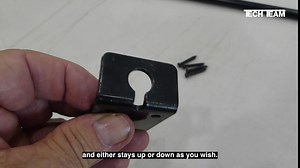 Heavy-Duty 24" Gate Drop Rod by Tech Team, 1/2" Steel Cane Bolt with Mounting Hardware, Locks Gate Open or Closed, Fits Wood, Vinyl, Chain-Link & Steel Gates, Weather-Resistant Finish