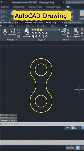 AutoCAD Practice Drawing Just In 1 Minute #autocad2d #cad #cadcamtechstudy