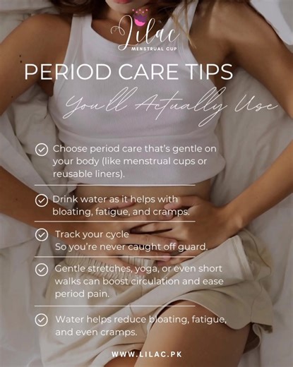 Period care just got easier! 💜 Girls, take control of your cycle with smart Period Care Tips ✨ No leaks, no rashes, no stress — Bas Lilac Menstrual Cup ke sath comfy & hygienic periods! Share with a friend who needs this! 😍 #LilacMenstrualCup #trending #Period #MenstrualCupPakistan #Pakistan
