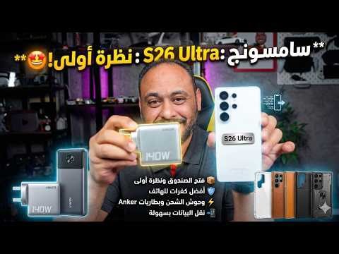 كل ما تحتاجه لـ Galaxy S26 Ultra نظرة أولى، شواحن Anker، وطريقة نقل بياناتك 📱