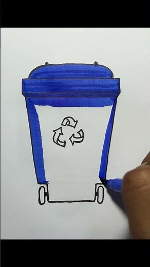 Speed sketch of a dustbin for beginners/ How to draw a dustbin/ dustbin drawing