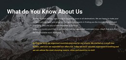 About our travel agency - HTML Template by Nicepage