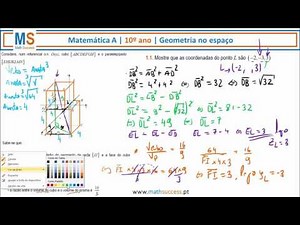 MAT 10 tema 3 ficha 5 ex1 | Plano mediador, esfera e coordenadas no espaço |