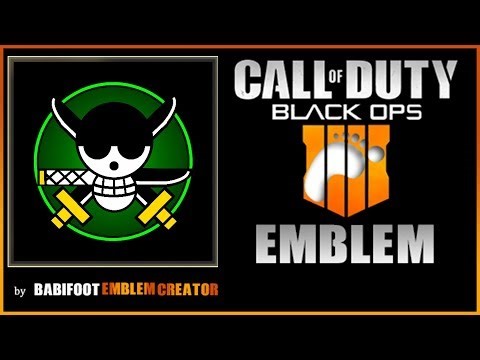COD BO4 Emblem Tutorial - One Piece Zoro Jolly Roger ( EASY)