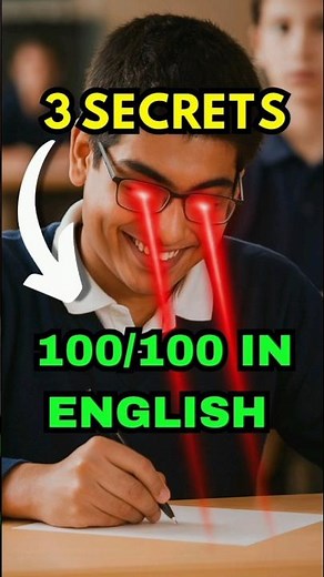 How Toppers 😱 Score Full Marks In English 🔥l 3 Secret revealed 🥶#motivation