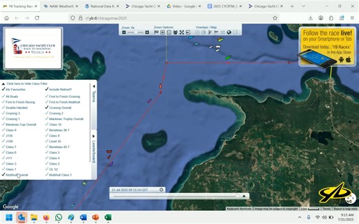 🔊 Race Update: Monday AM! We have boats finishing and expect for much of the faster racing division and some cruising division to finish throughout the afternoon. Northern Lake Michigan is very light and whatever wind there is is forcing teams to sail slowly upwind. We've got teams predicted to finish throughout the night as this marathon 2025 race continues! Watch the Full Update Below 👇 📍 Race tracker: https://yb.tl/chicagomac2025 ⏱️ Live Results: https://bit.ly/4eU1gQb 📸 Instagram: https: