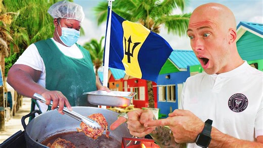 Bajan Street Food At Night! Food Tour In Bridgetown, Barbados!