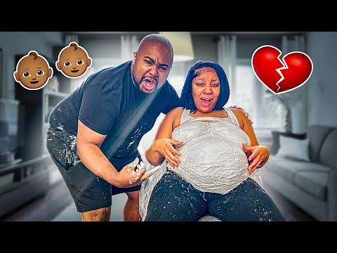 PREGNANCY BELLY CAST **50 WEEKS PREGNANT** WITH THIRD SET OF TWINS