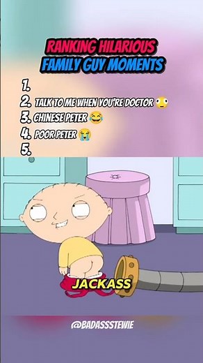 RANKING HILARIOUS FAMILY GUY MOMENTS